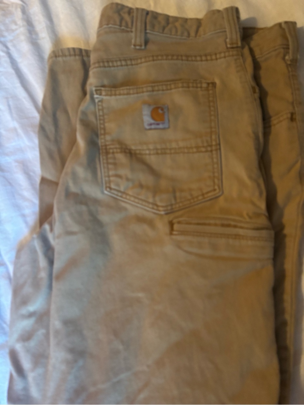 Carhartt Men’s Tan Relaxed Fit Work Jeans
